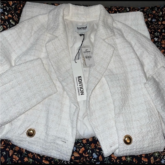 NWOT Express Tweed Overcoat Jacket Size Small - Picture 7 of 8